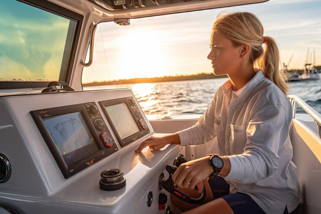 Center-console-boat-on-water-three-mena_candid_photo_taken_of_A_family_enj-standard-scale-t_A_young_woman_confidently_steering_a_34_foot_-art-scale-4_00x - Copy