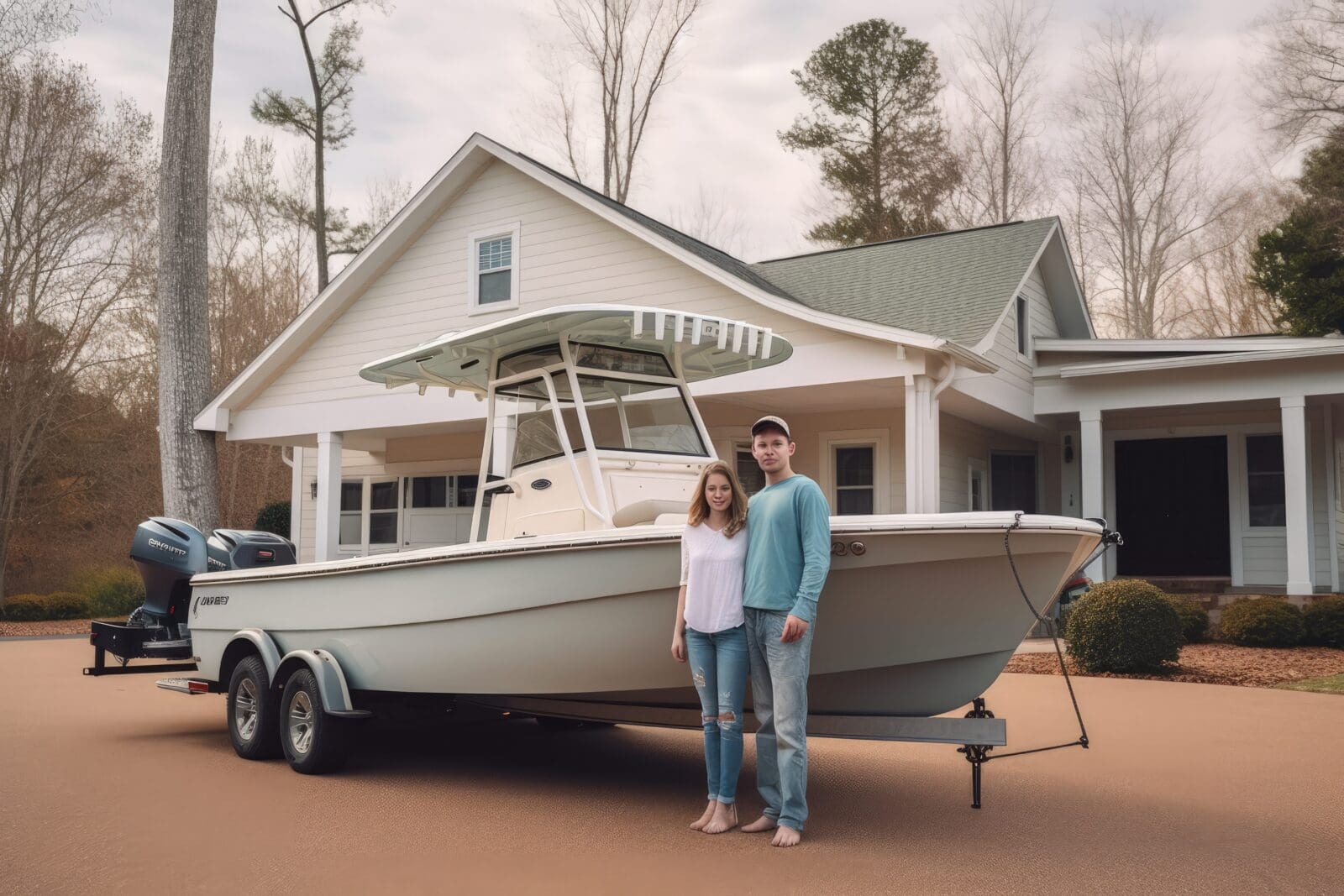 center-console-Mistakes-Boat-Shoppers-Make-An_image_of_a_young_couple_proudly_showing_off