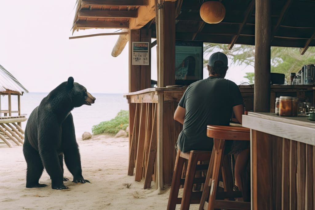 folrida-destin-beach-bear-at-bar-photo