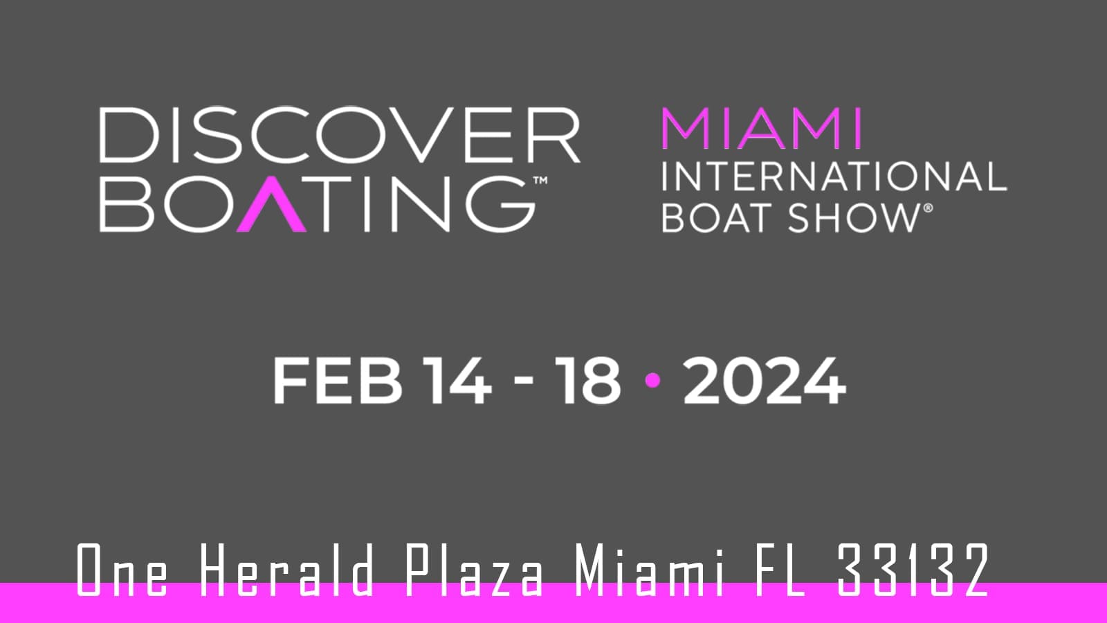 miami boat show february 14 to 18th 2024
