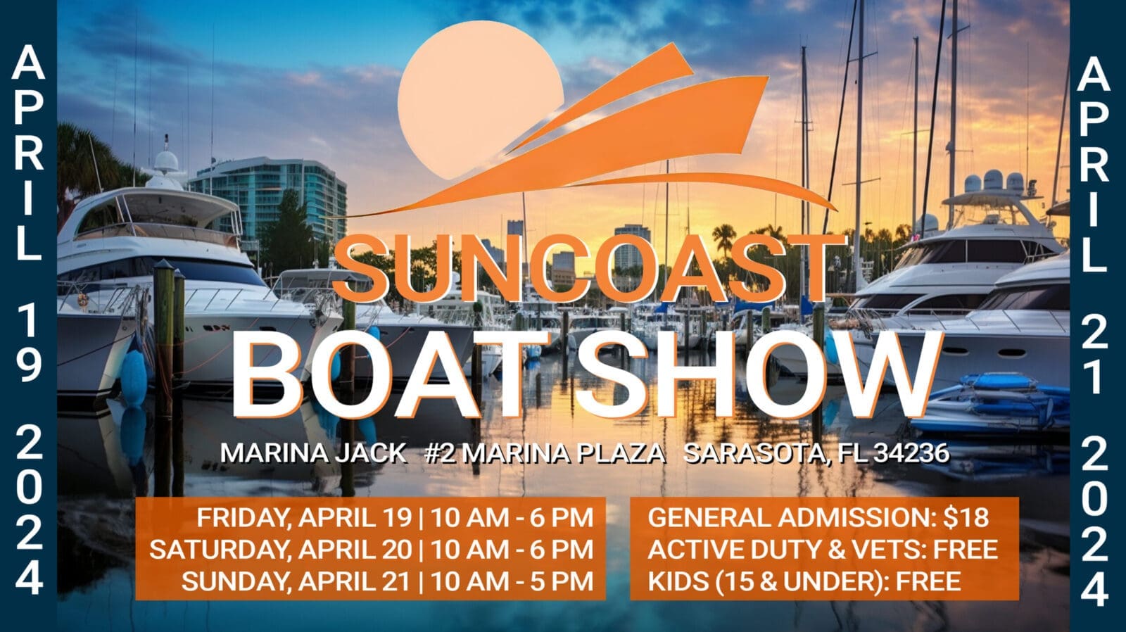 Suncoast Boat Show Event Banner sarasota florida 2024