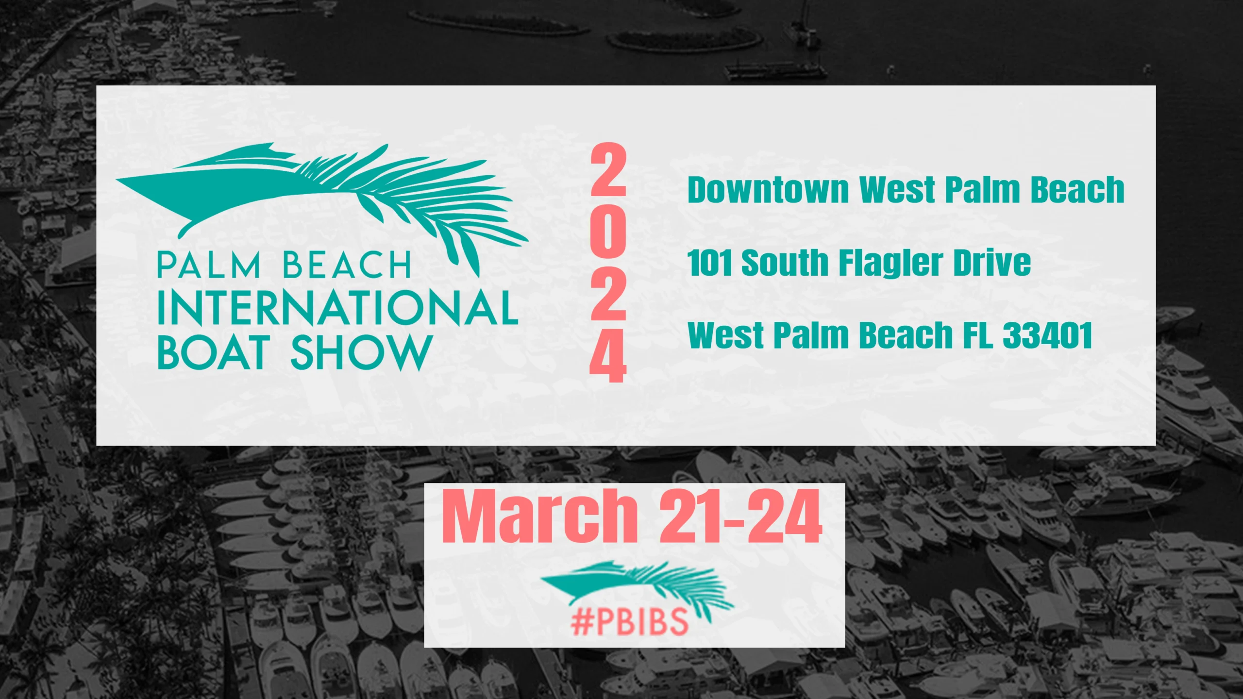 palm beach international boat show 2024 banner