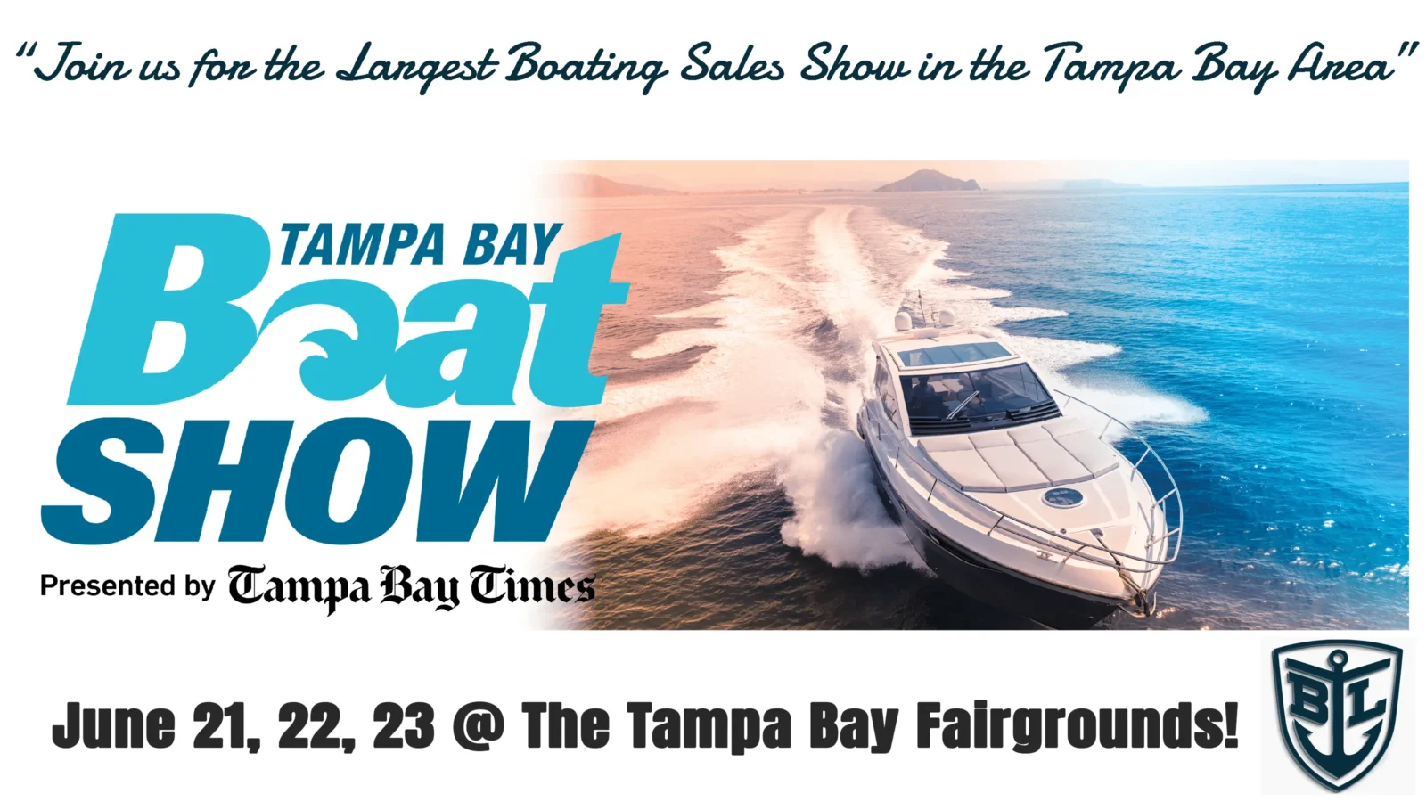 Tampa Bay Boat Show Banner June 2024