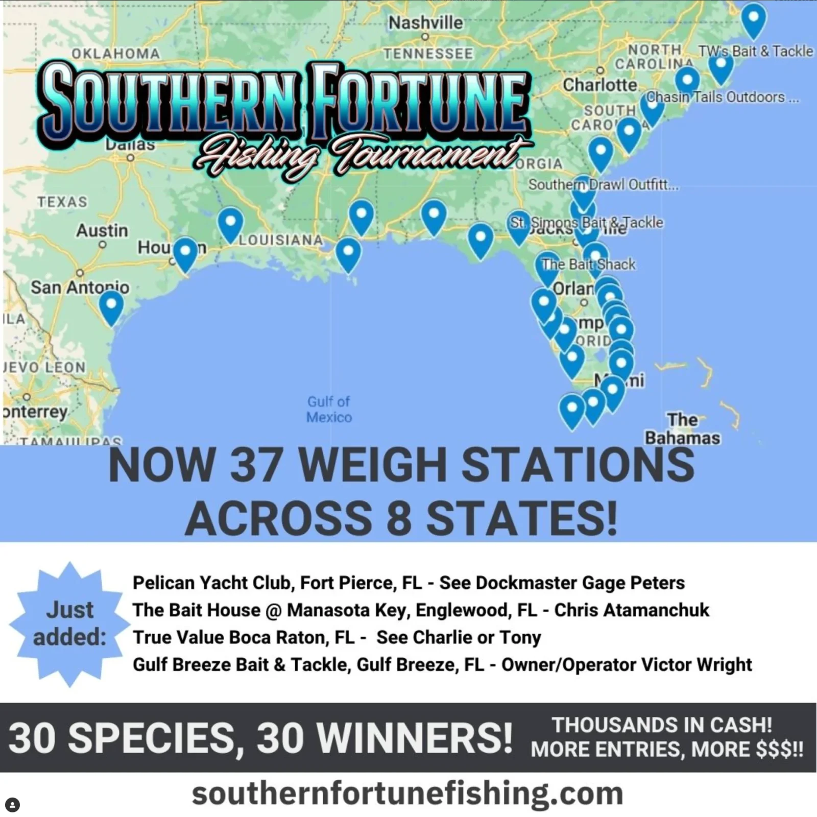 Southern Fortune Fishing Tournament Weigh Stations