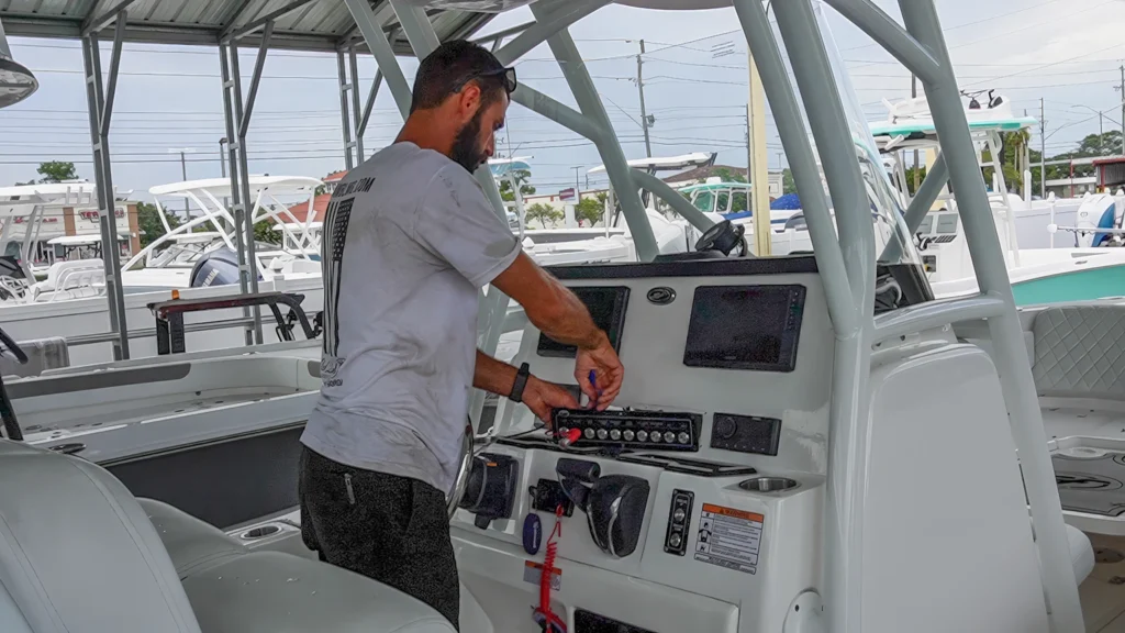 blmg tech working on center console